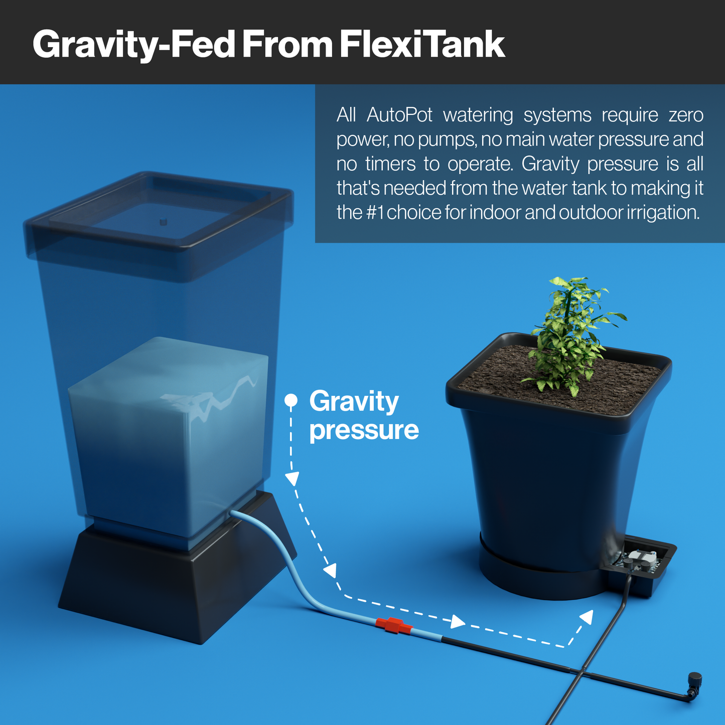 AutoPot 1Pot XL Plant Watering System with AQUAvalve5: Versatile, Expandable Irrigation for Flowering Plants and Shrubs