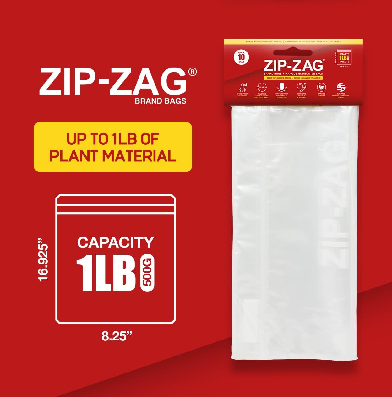 Zip-Zag® Brand Bags: Super Tough, Resealable, Smell Proof Storage Solutions