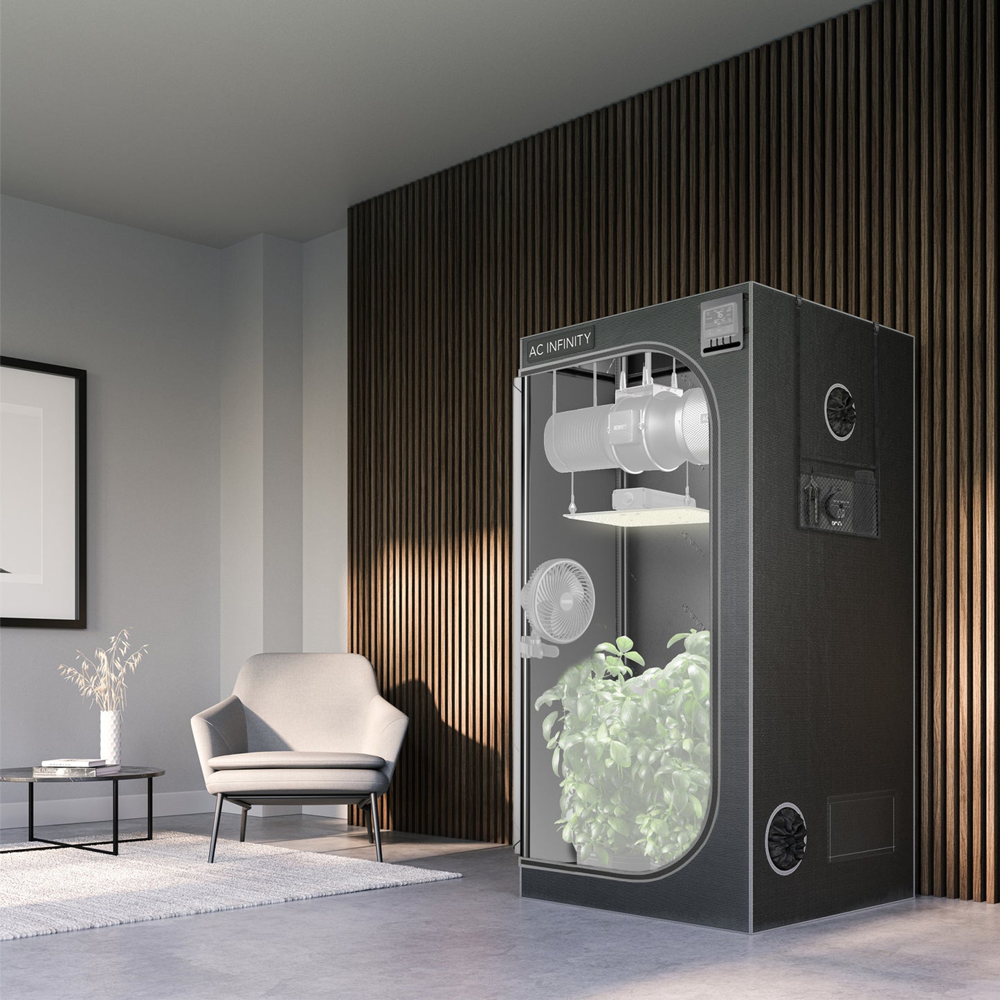 CLOUDLAB 422 Advanced Indoor Grow Tent with 2000D Canvas, Steel Frame, and Light-Proof Design for Year-Round Plant Cultivation, 24” x 24” x 48