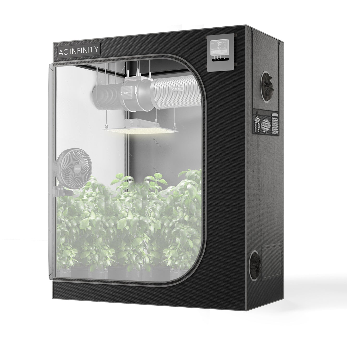 CLOUDLAB 642, Advance Grow Tent 4x2, Thickest 1 In. Poles, Highest Density 2000D Diamond Mylar Canvas, 48" x 24" x 72