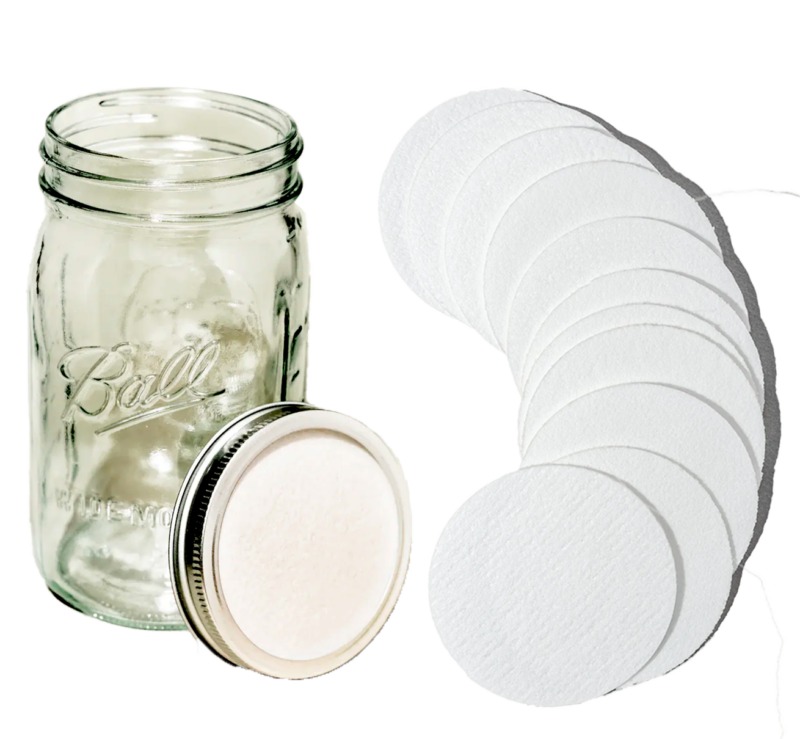 Synthetic Jar Lid Filters - 10 CT